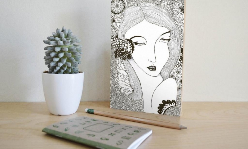 Drawing Desk Lady