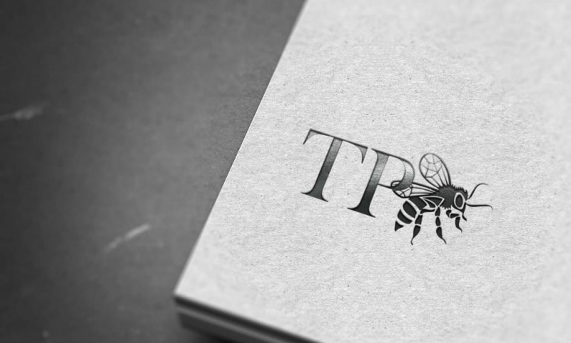 TP Bees Letterpress Logo